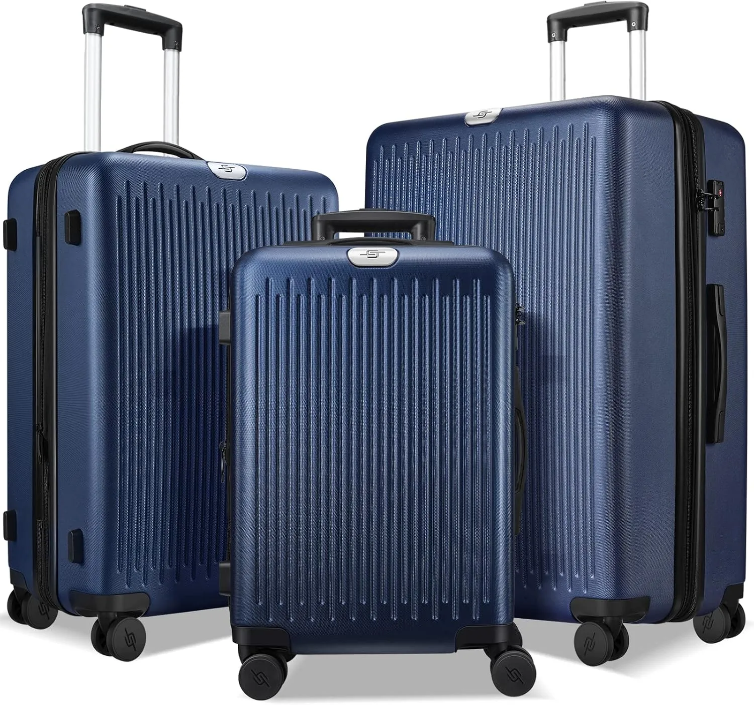 3 Piece Luggage Sets Expandable, Hardshell Travel Suitcase with Double Spinner Wheels and TSA Lock