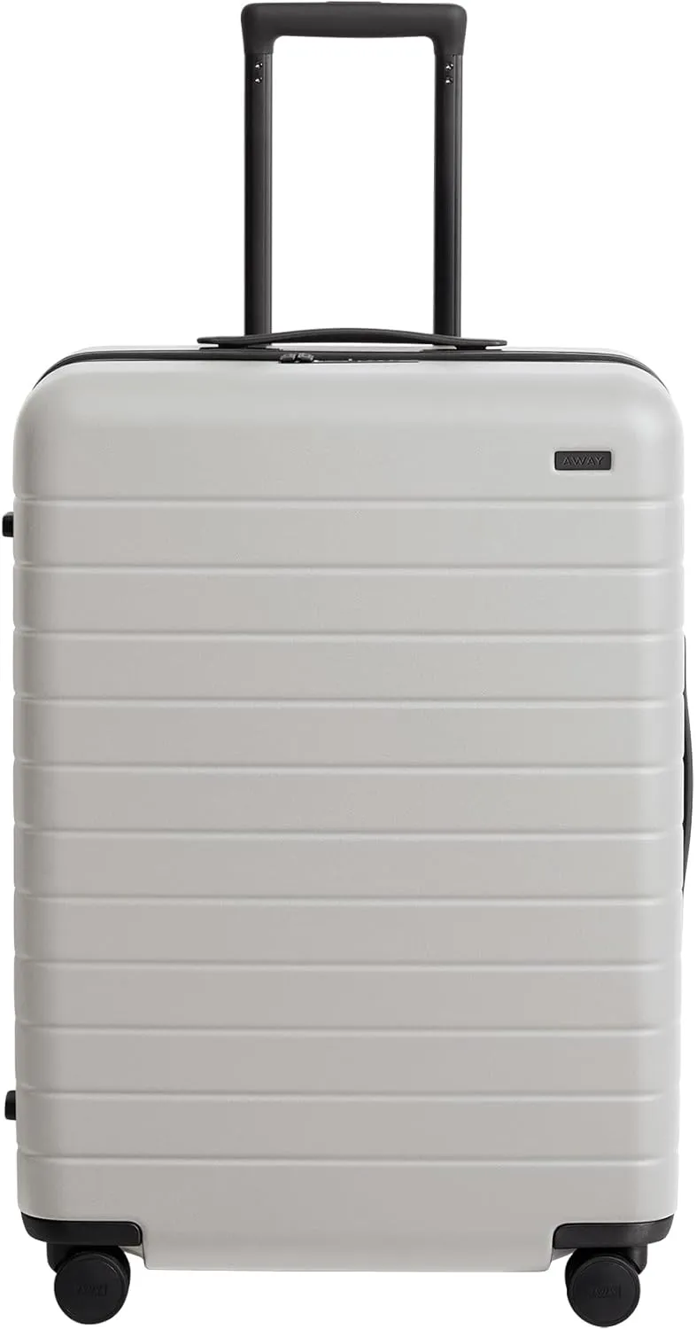 Away Medium Checked Luggage, Lightweight Hard Shell Suitcase with Spinner Wheels, Durable Rolling Luggage, TSA Lock, 26 Inch, Cloud Gray