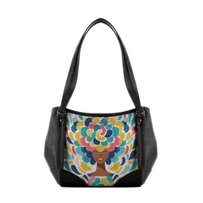 Black Leather Tote pretty lady