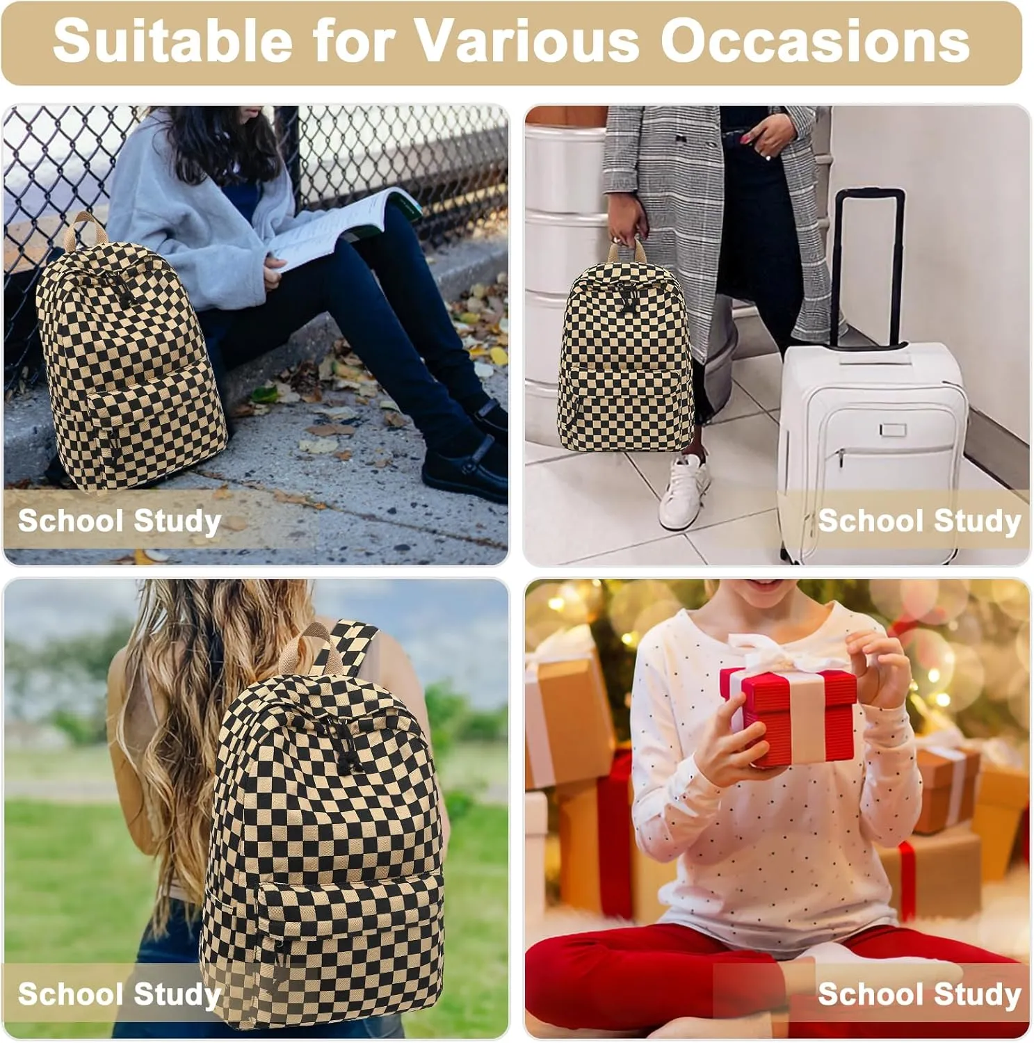 Bluboon Backpack for School Girls Women, Cute Corduroy Laptop Bookbag for Kids Teens, Durable Girls Lightweight Backpack