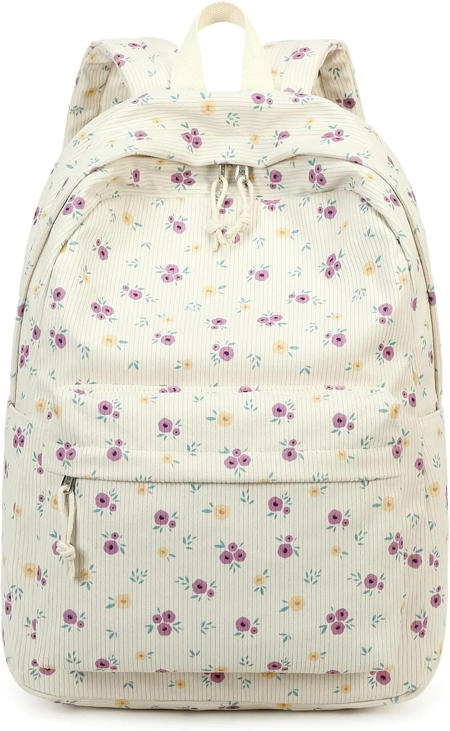 Bluboon Backpack for School Girls Women, Cute Corduroy Laptop Bookbag for Kids Teens, Durable Girls Lightweight Backpack