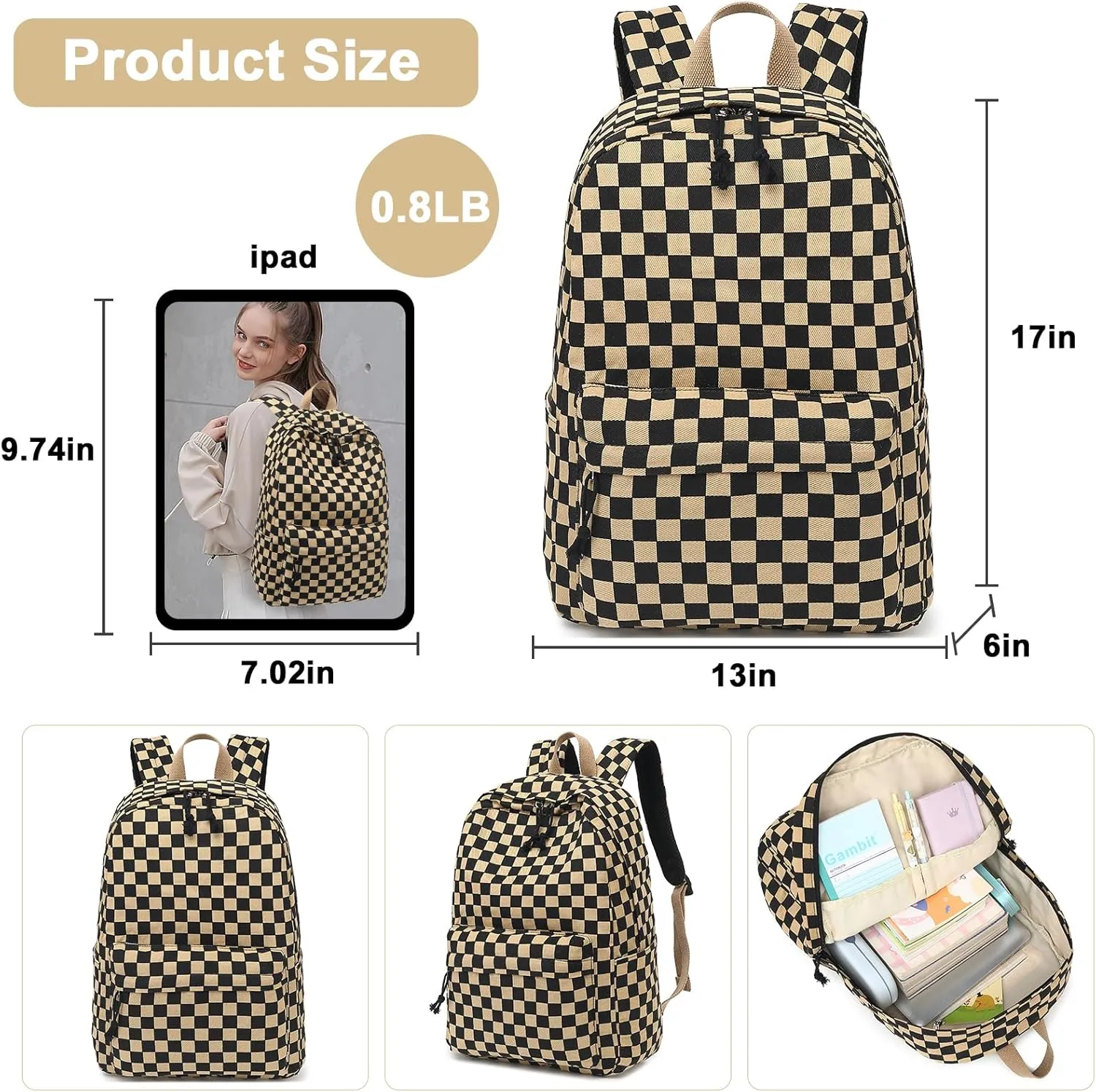 Bluboon Backpack for School Girls Women, Cute Corduroy Laptop Bookbag for Kids Teens, Durable Girls Lightweight Backpack