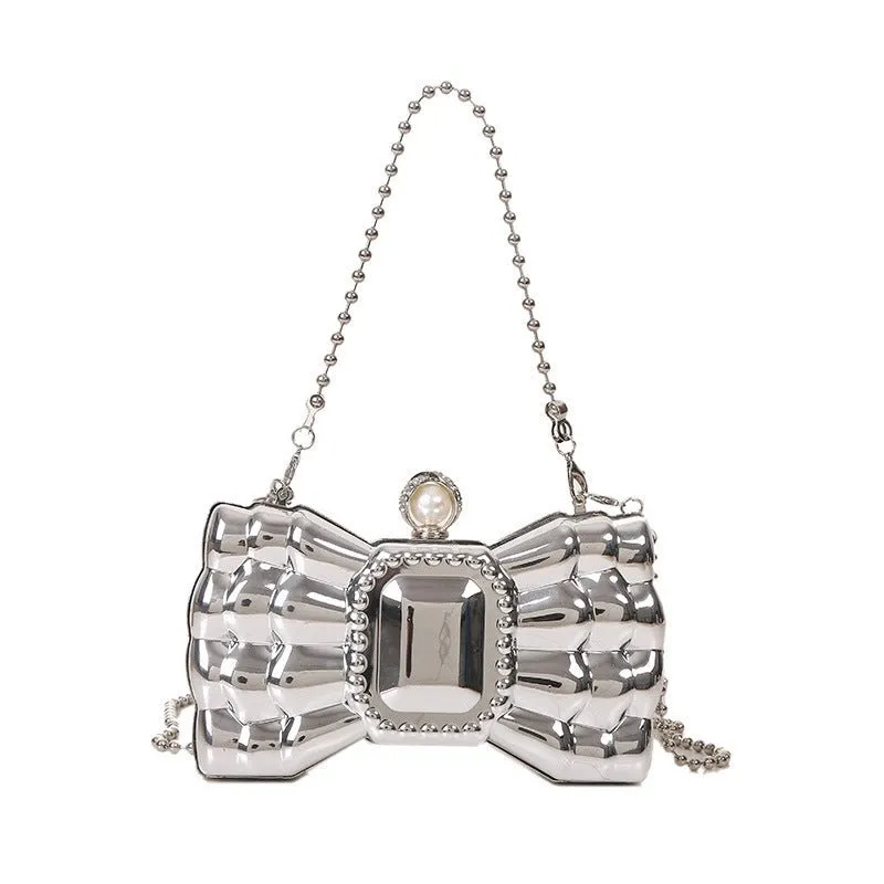 Bow Tie Shaped Chain Handbag For Women