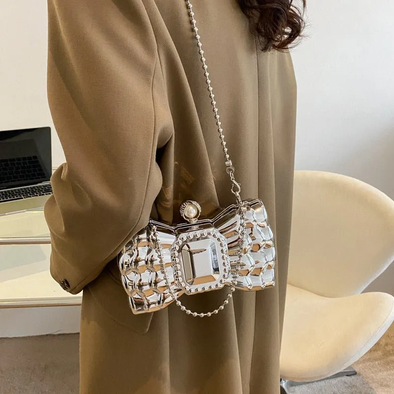 Bow Tie Shaped Chain Handbag For Women