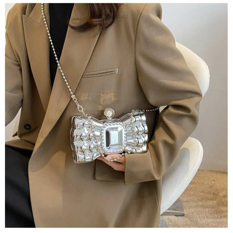 Bow Tie Shaped Chain Handbag For Women