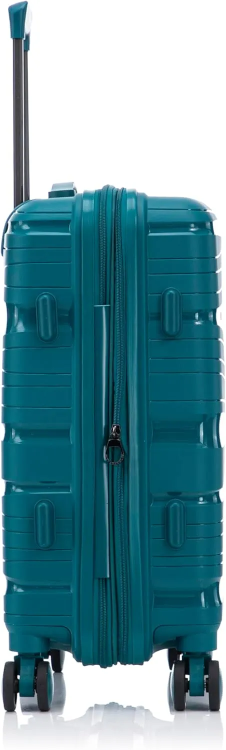 Carry-On Suitcase  20 Inch Lightweight Hard Shell Travel Luggage for Women and Men, Spinner Wheels & TSA Lock (Dark Green, 20 inch carry-on)