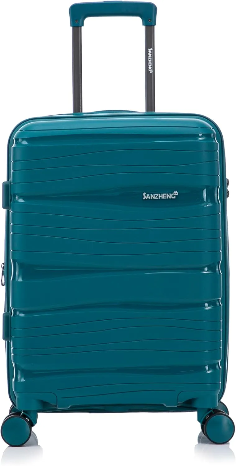 Carry-On Suitcase  20 Inch Lightweight Hard Shell Travel Luggage for Women and Men, Spinner Wheels & TSA Lock (Dark Green, 20 inch carry-on)