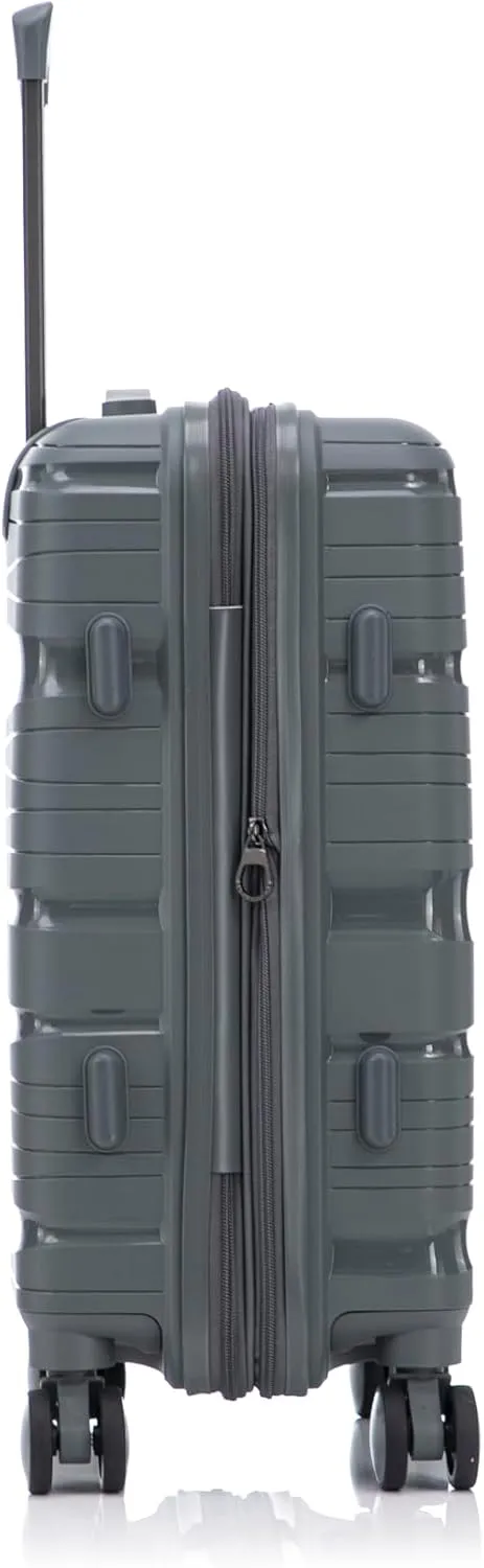 Carry-On Suitcase  20 Inch Lightweight Hard Shell Travel Luggage for Women and Men, Spinner Wheels & TSA Lock (Dark Grey, 20 inch carry-on)