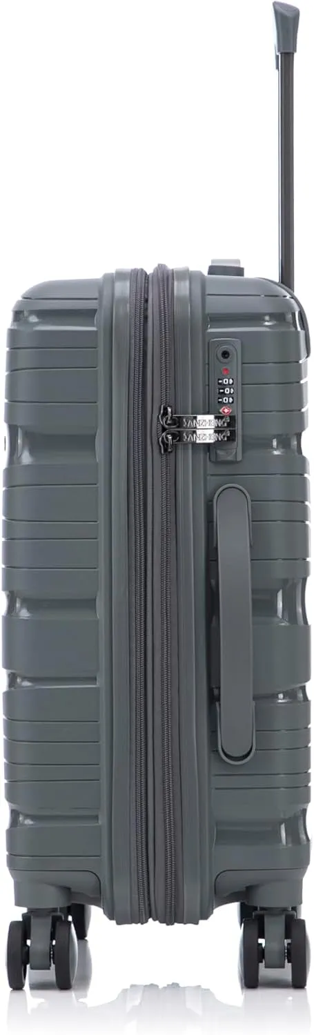 Carry-On Suitcase  20 Inch Lightweight Hard Shell Travel Luggage for Women and Men, Spinner Wheels & TSA Lock (Dark Grey, 20 inch carry-on)