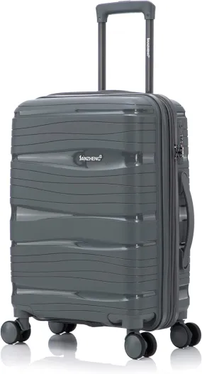 Carry-On Suitcase  20 Inch Lightweight Hard Shell Travel Luggage for Women and Men, Spinner Wheels & TSA Lock (Dark Grey, 20 inch carry-on)