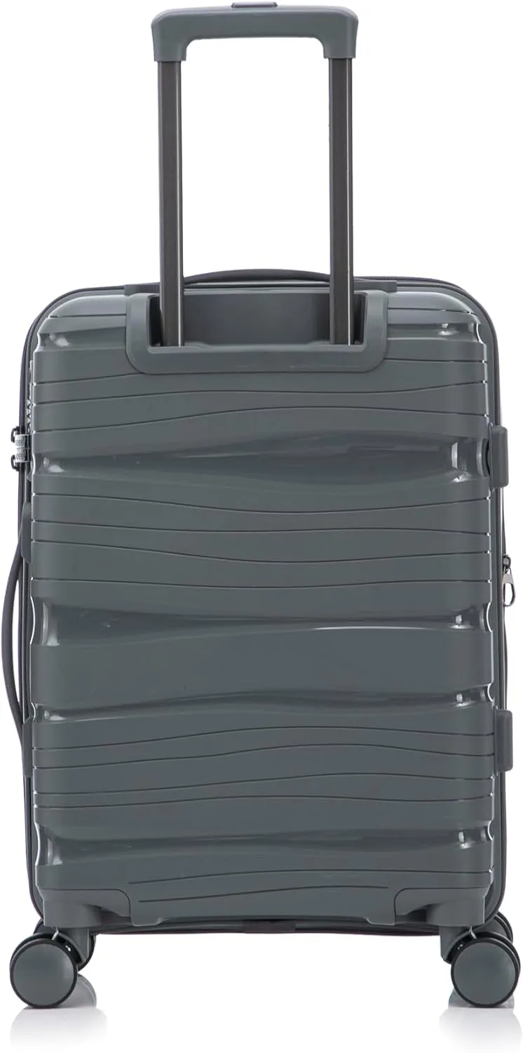 Carry-On Suitcase  20 Inch Lightweight Hard Shell Travel Luggage for Women and Men, Spinner Wheels & TSA Lock (Dark Grey, 20 inch carry-on)