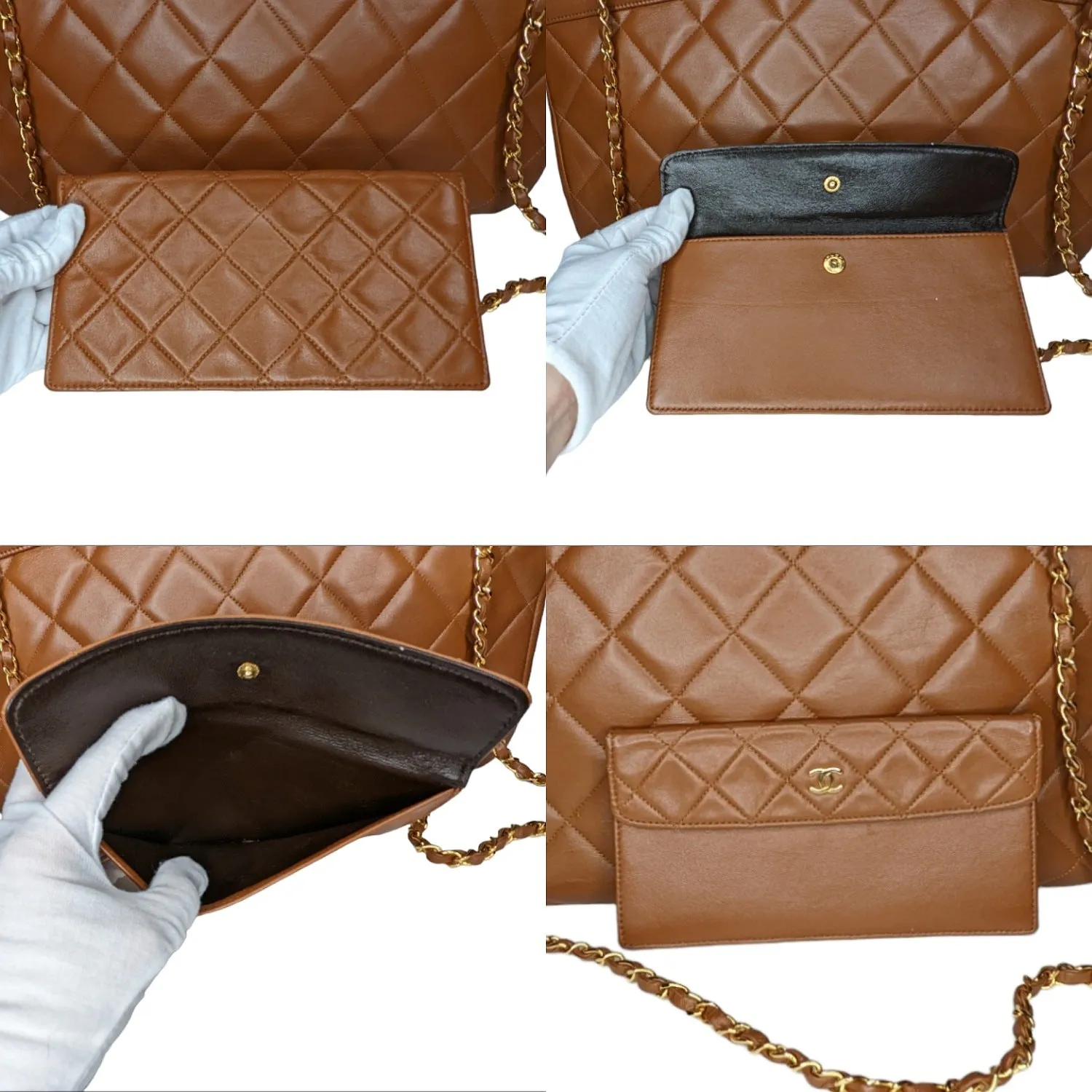 Chanel bag Vintage Matelassé Chain Leather Shoulder Bag & Wallet