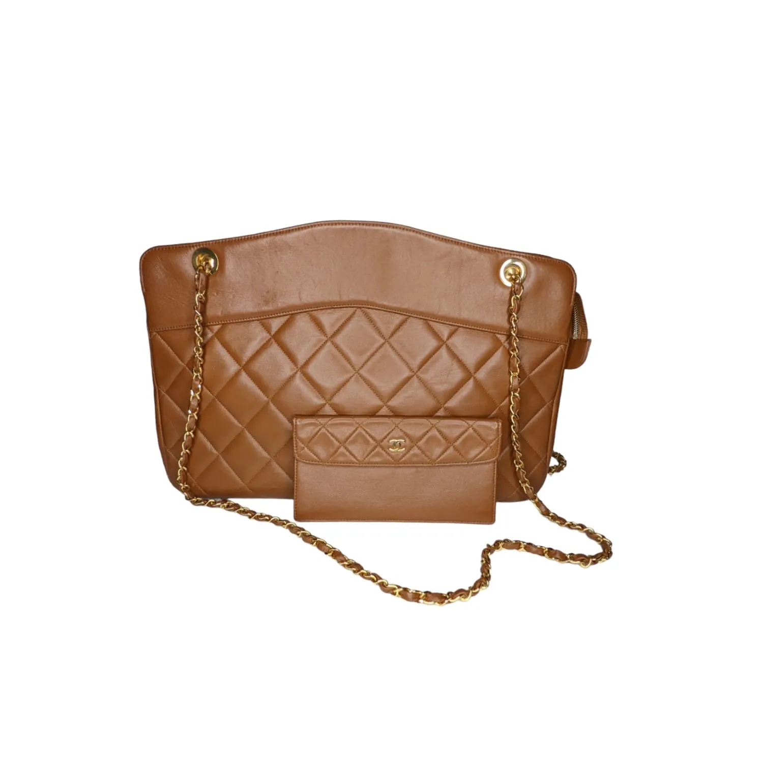 Chanel bag Vintage Matelassé Chain Leather Shoulder Bag & Wallet