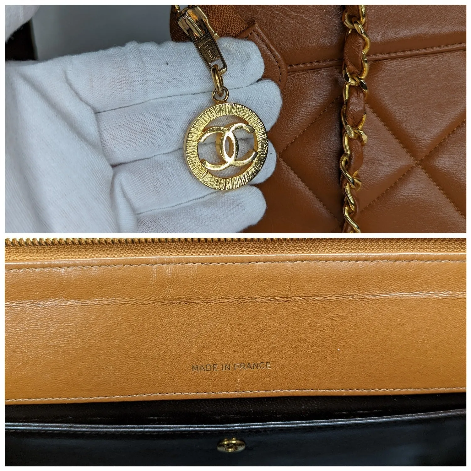 Chanel bag Vintage Matelassé Chain Leather Shoulder Bag & Wallet