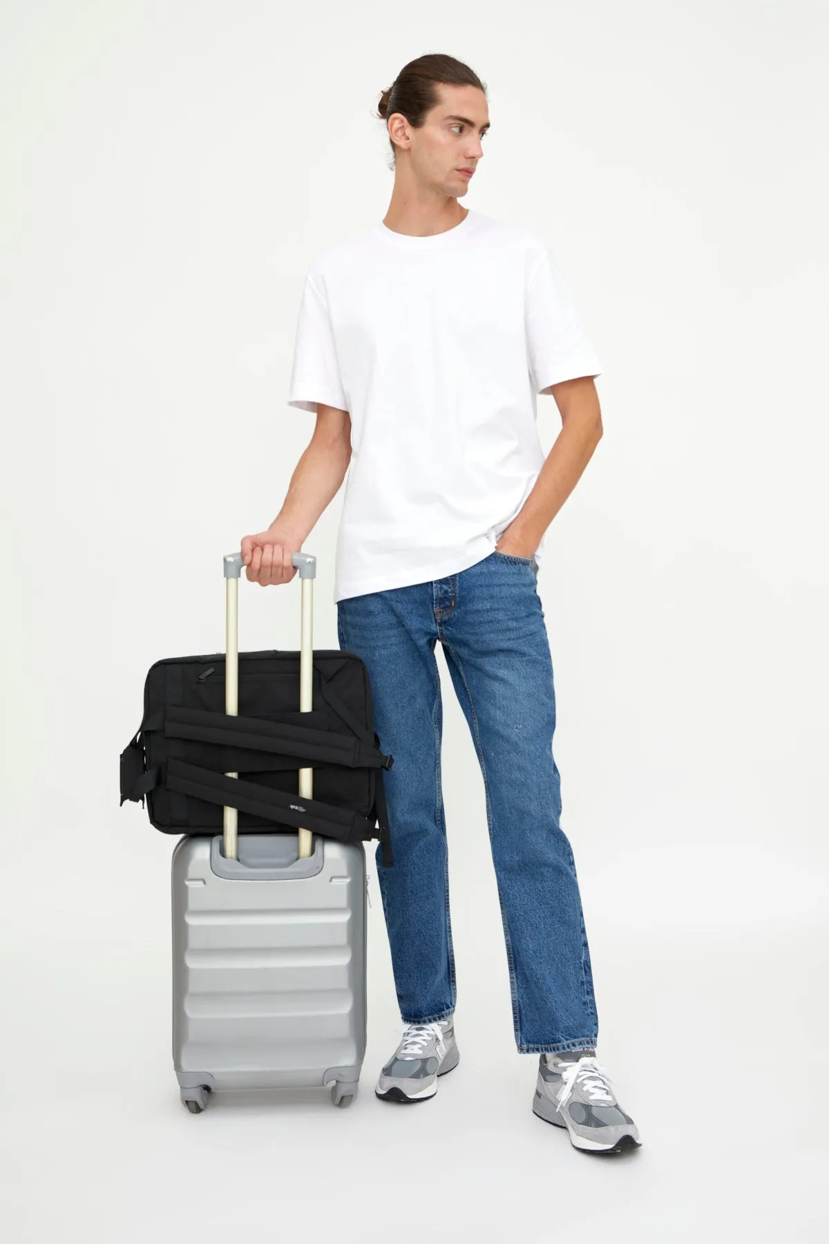 Daily 15" Backpack Concrete Block White