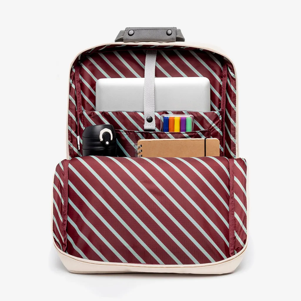 Daily 15" Backpack Concrete Block White