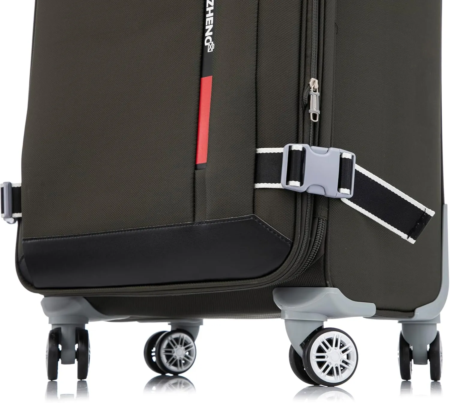 Fabric Softside 4-Piece Luggage Set, Lightweight Travel Suitcases with TSA Lock, Spinner Wheels, and Telescopic Handle, Ideal for Carry-On (Ash Green, 20/24/28/32inch)