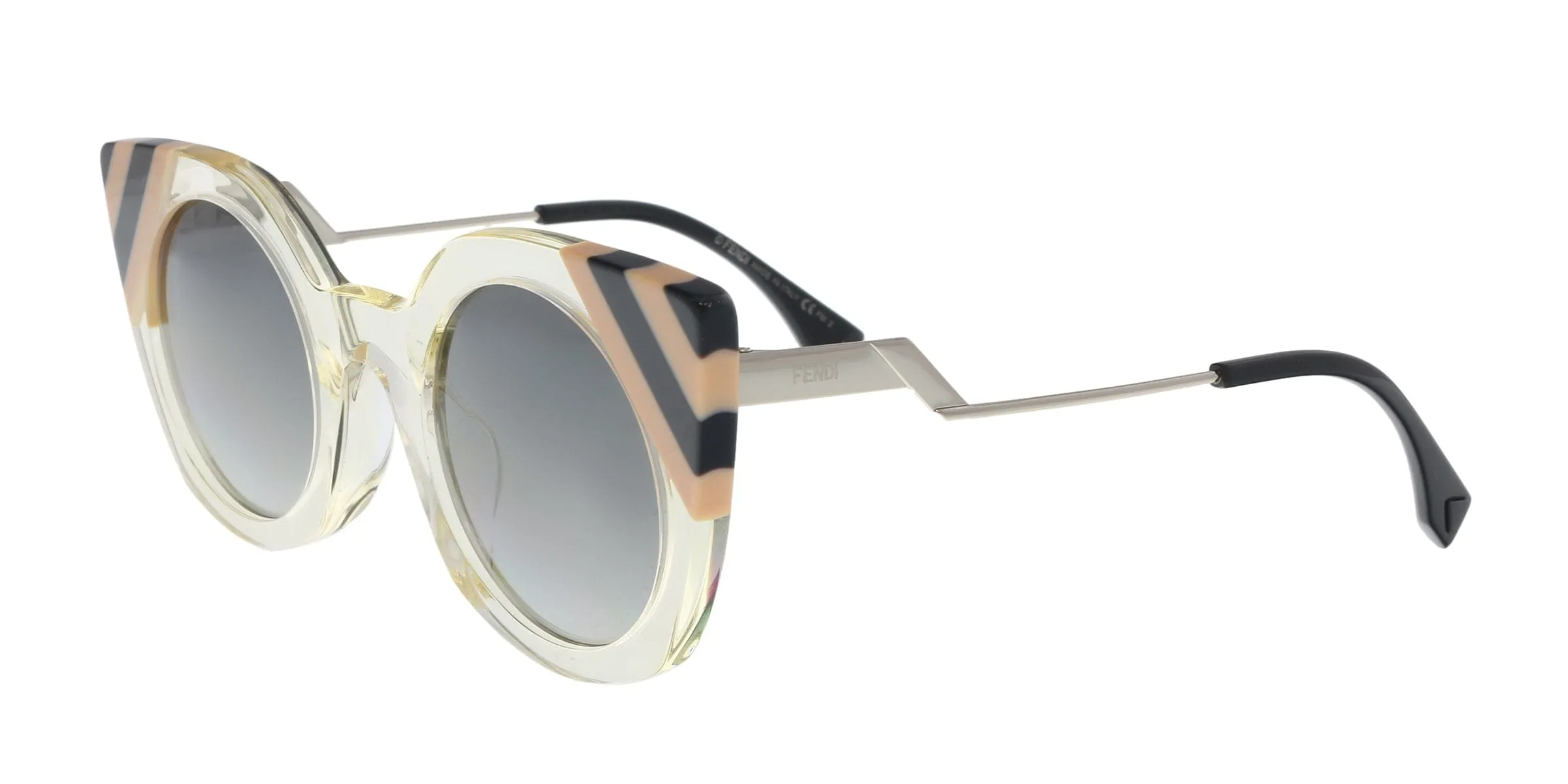 FENDI FF 0240/S 04OG Yellow Cat Eye Sunglasses