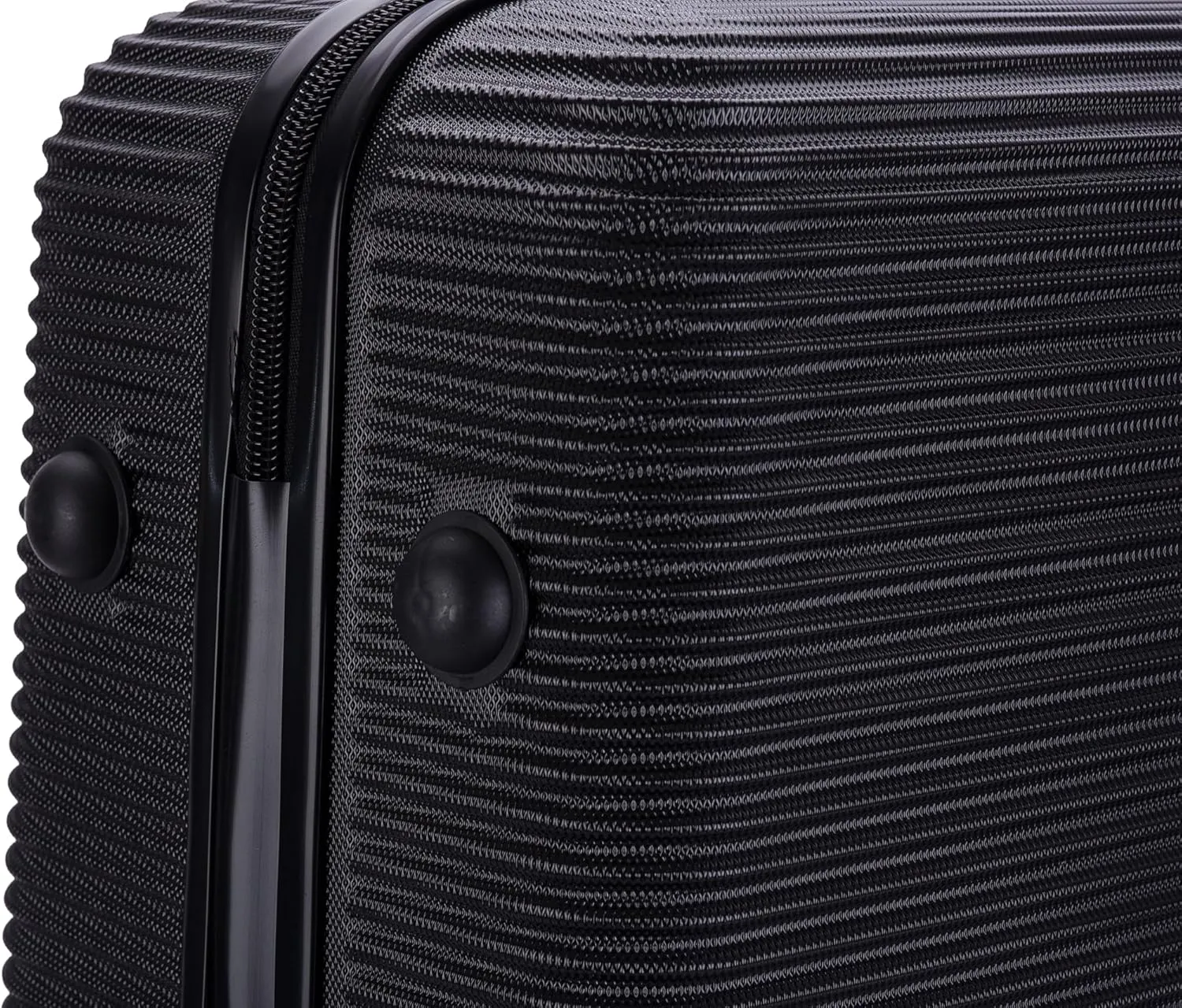 InUSA ROYAL Hardside Luggage Set with Spinner Wheel | Spacious Travel Suitcases with Ergonomic GEL Handle and Studs | (20/28/32) 3 Piece Luggage Set | Black