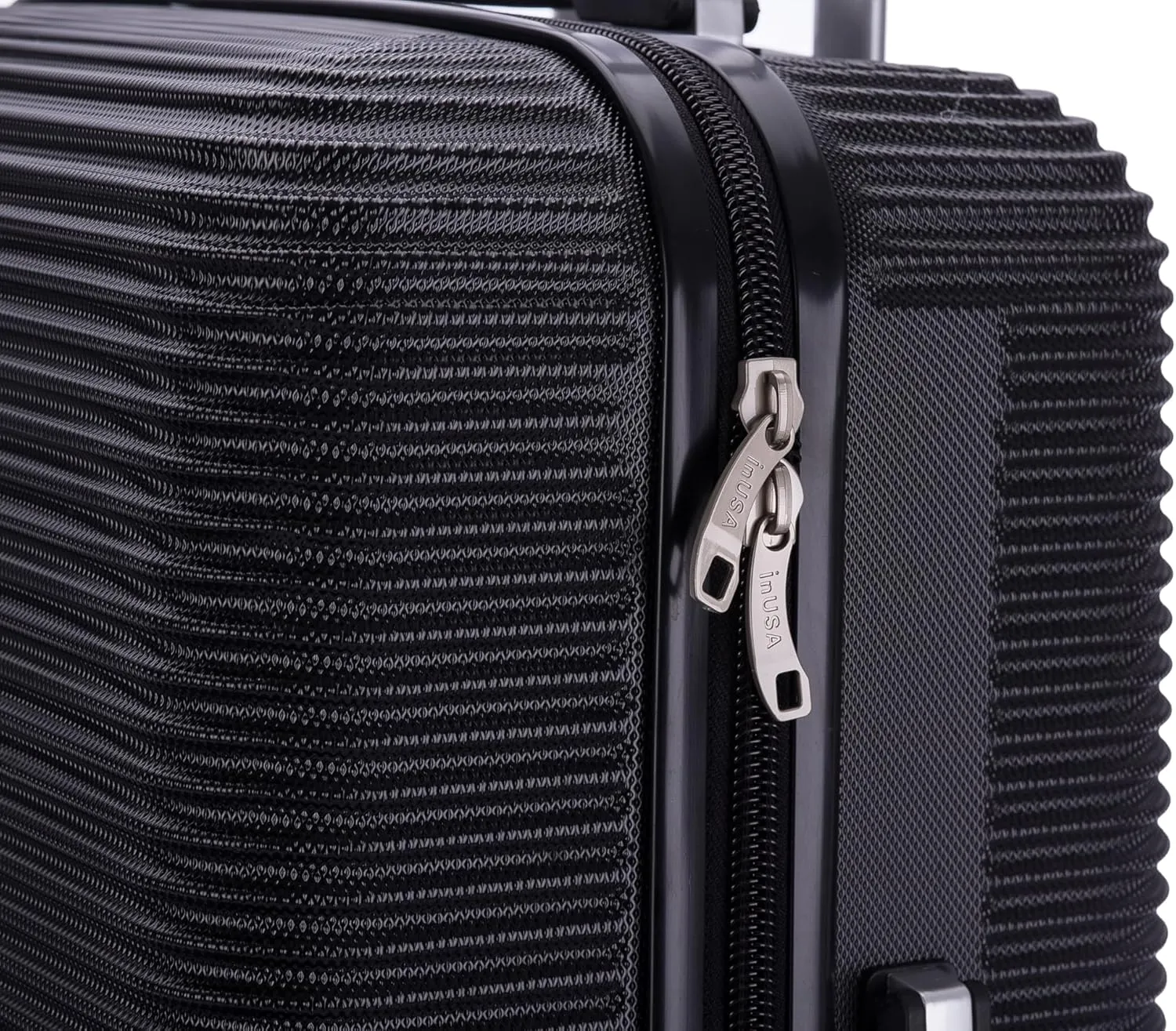 InUSA ROYAL Hardside Luggage Set with Spinner Wheel | Spacious Travel Suitcases with Ergonomic GEL Handle and Studs | (20/28/32) 3 Piece Luggage Set | Black