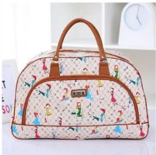 Large-capacity portable travel bag PU leather travel bag