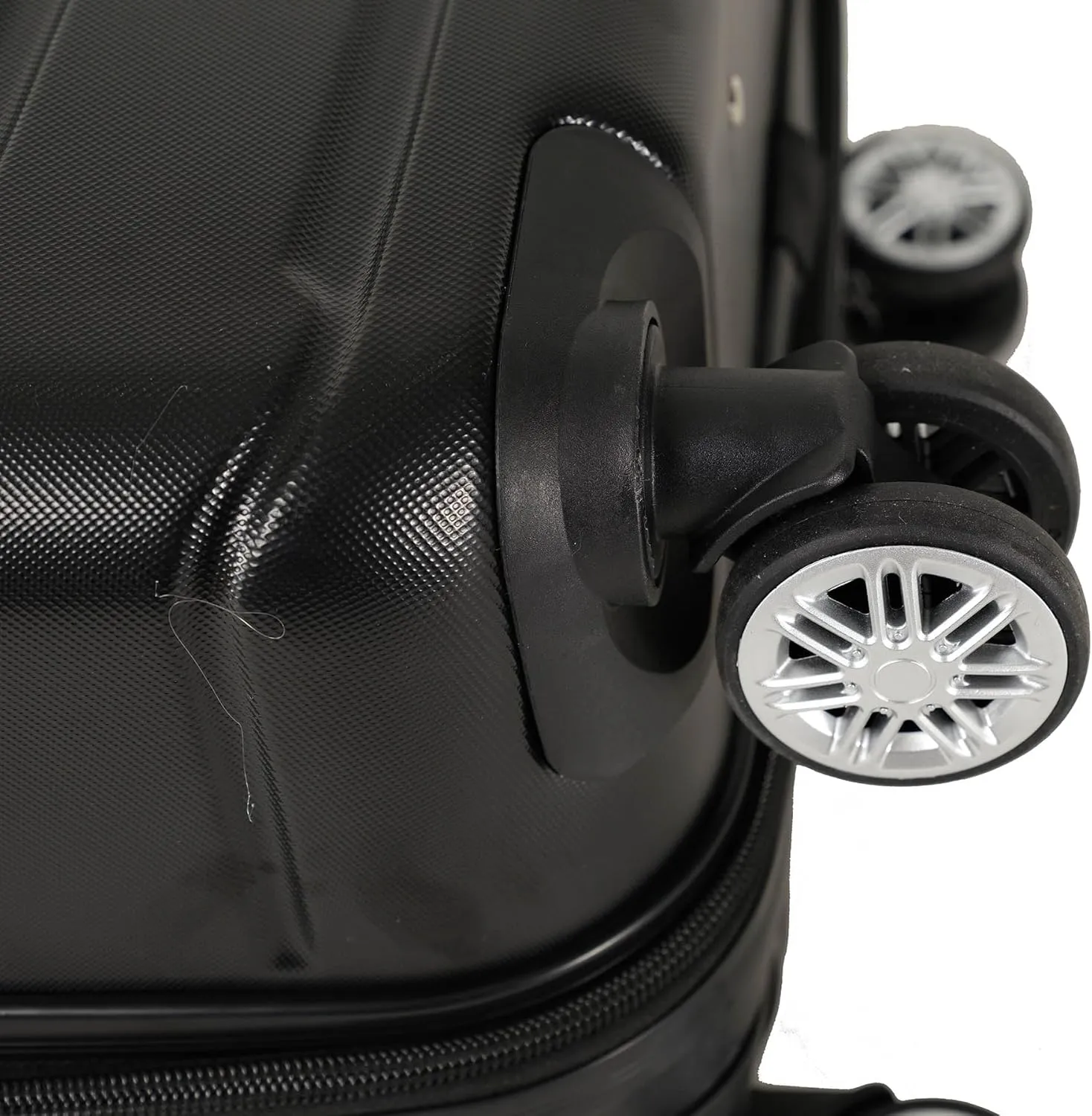 Luggage Sets 3 Piece, Hardshell Luggage, Carry On Luggage Set with TSA Lock, Luggage Sets with Spinner Wheels, Suitcases with Wheels, Luggage Set for Women, (20" 24" 28"), (Black-2)