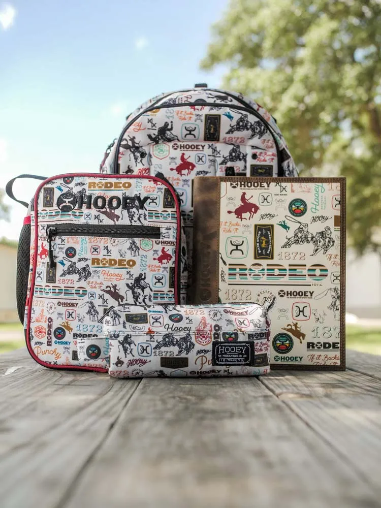 "Rockstar" Hooey Backpack Cream Rodeo Pattern w/Black Accents