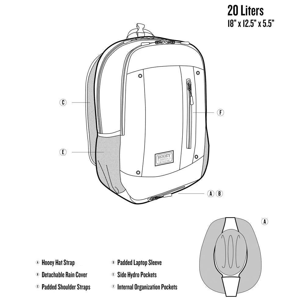 "Rockstar" Hooey Backpack Cream Rodeo Pattern w/Black Accents