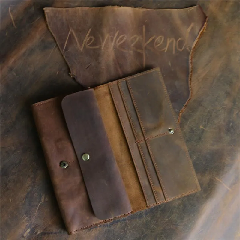 Retro Bifold Minimalist Leather Wallet