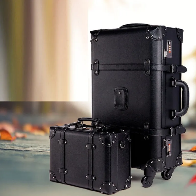 Retro Design High Grade Strong Sturdy Trolley Boarding Waterproof Suitcase