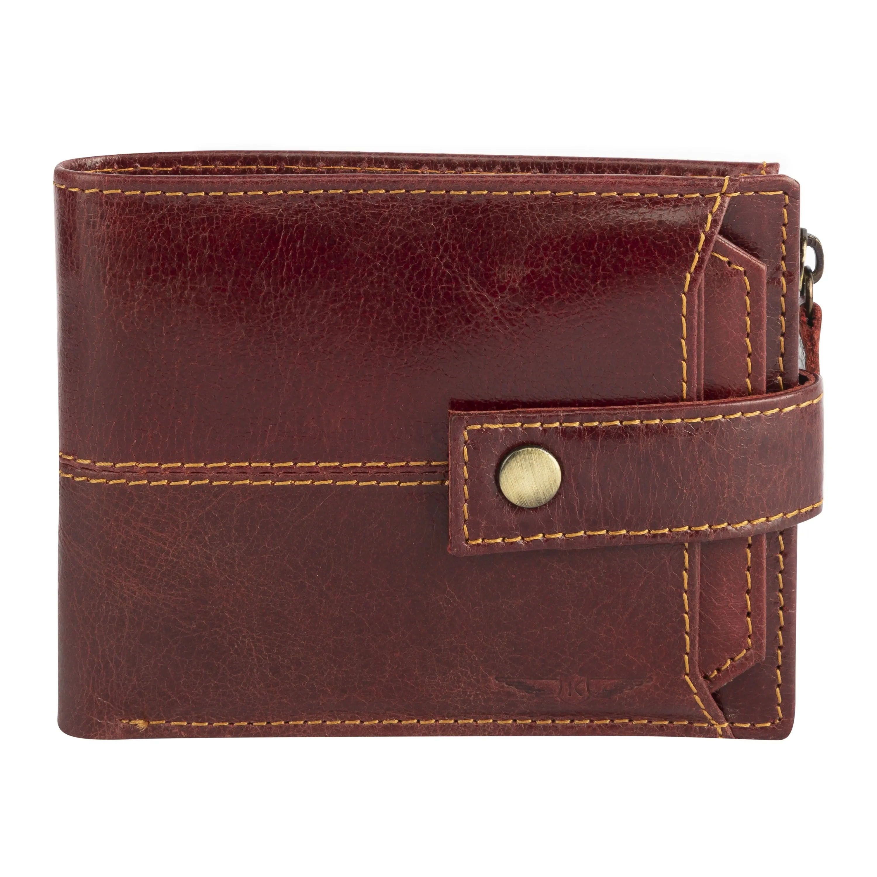 RFID & MINIMALIST MAROON LEATHER WALLET