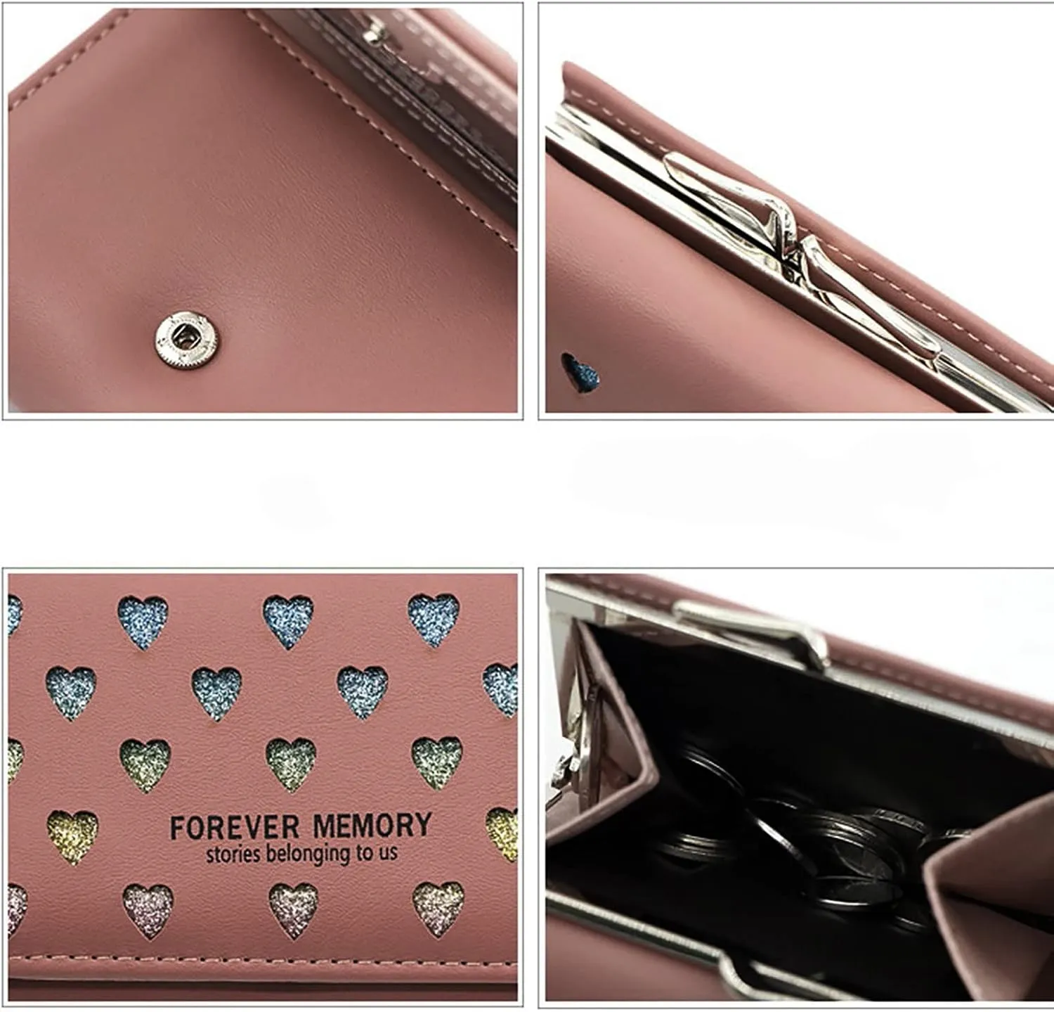 RFID Blocking Wallet for Women Zipper Purse for Travel Credit Card Holder Phone Organizer Leather Pocket Wallets