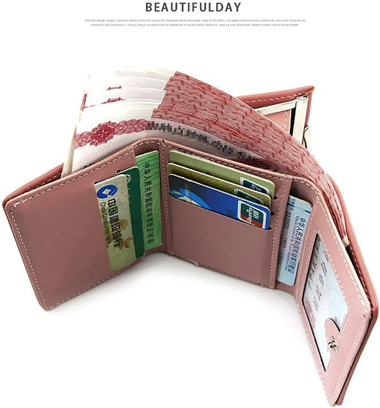 RFID Blocking Wallet for Women Zipper Purse for Travel Credit Card Holder Phone Organizer Leather Pocket Wallets