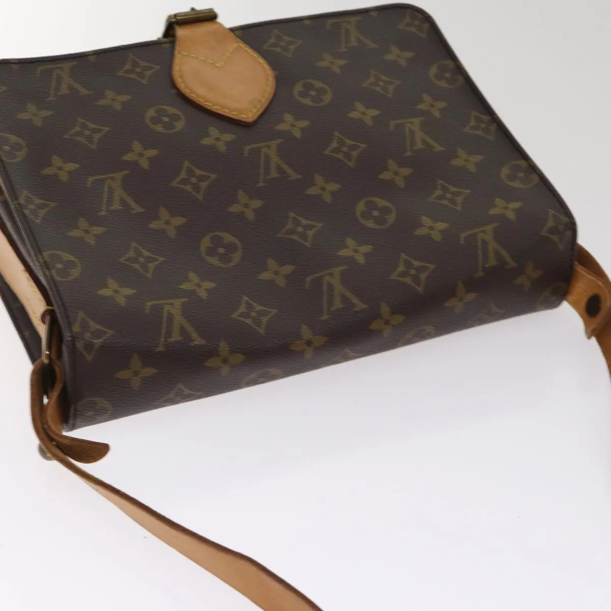 Trendy Inspired Louis Vuitton Monogram Cartouchiere Gm Shoulder Bag M51252 Lv Auth Yk14404