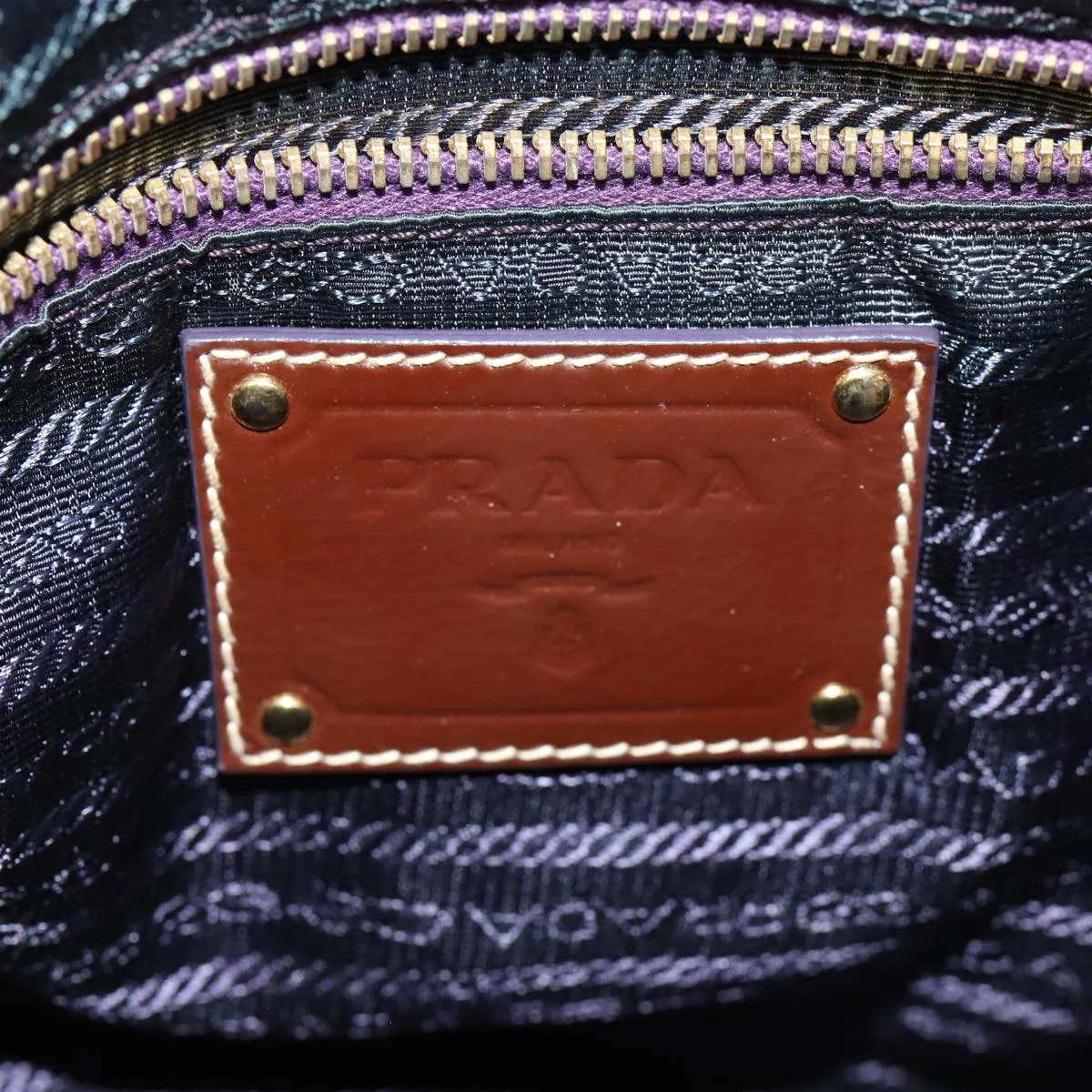 Trendy Inspired Prada Nylon Shoulder Bag Purple Auth 80101