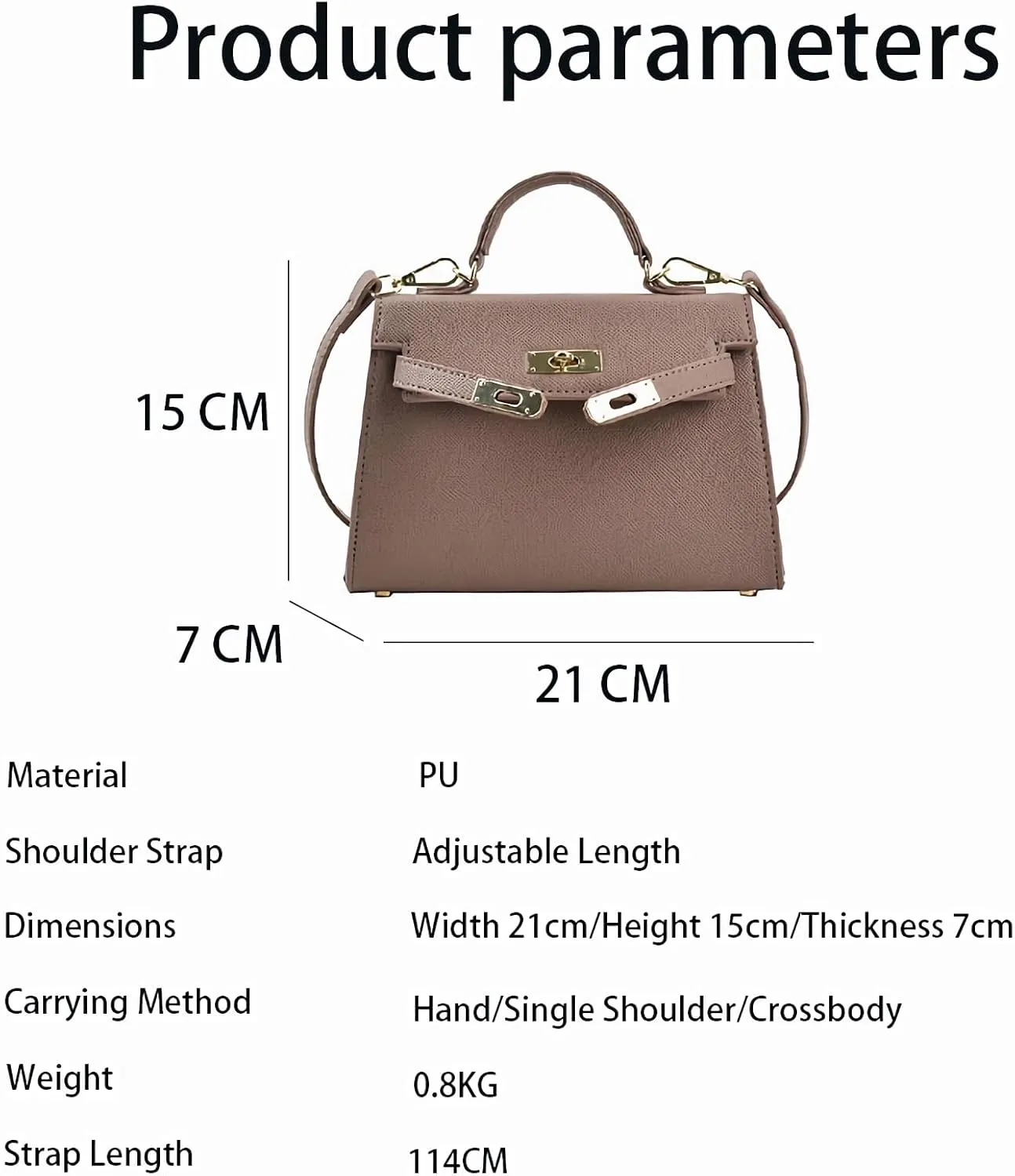 Women's adjustable shoulder straps shoulder bags and crossbody bags commuter handbags PU underarm Purses