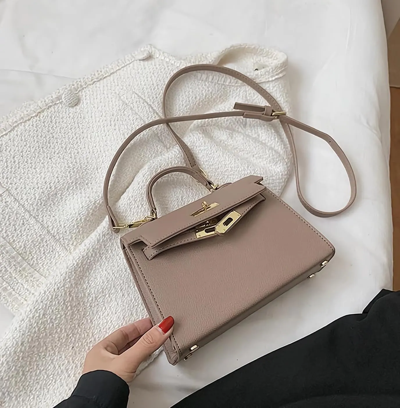 Women's adjustable shoulder straps shoulder bags and crossbody bags commuter handbags PU underarm Purses